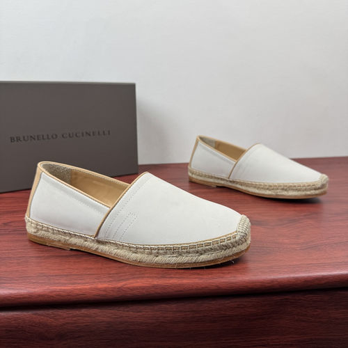 Brunello Cucinelli BC Leather Espadrille Casual Shoes