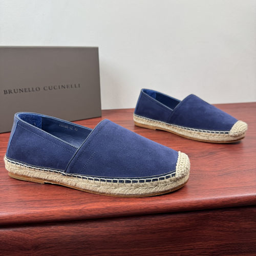 Brunello Cucinelli BC Leather Espadrille Casual Shoes