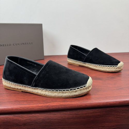 Brunello Cucinelli BC Leather Espadrille Casual Shoes