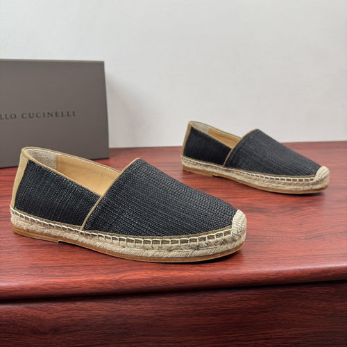 Brunello Cucinelli BC Leather Espadrille Casual Shoes