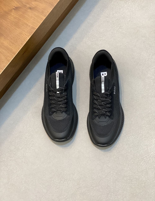 Hugo Boss Ttnm Evo Knit Leather Sneakers