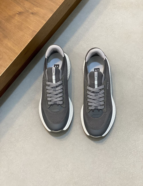 Hugo Boss Ttnm Evo Knit Leather Sneakers