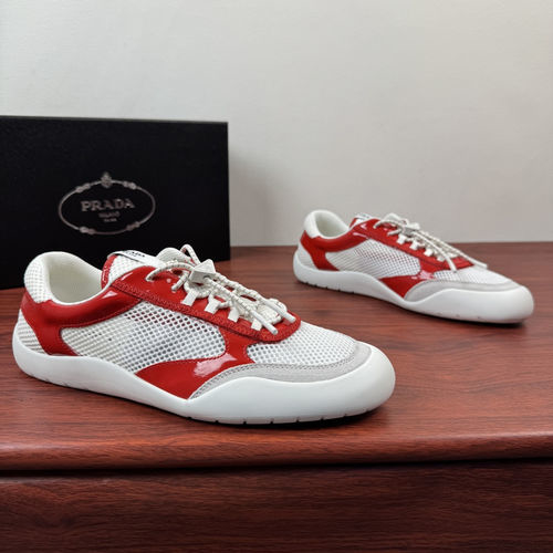 Prada Speedrock Leather Mesh Sneakers
