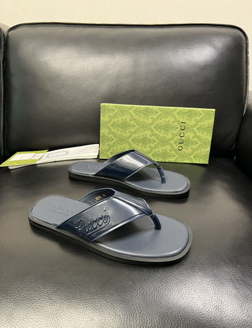 Gucci High-Quality Leather Slippers With Comfort Sole
