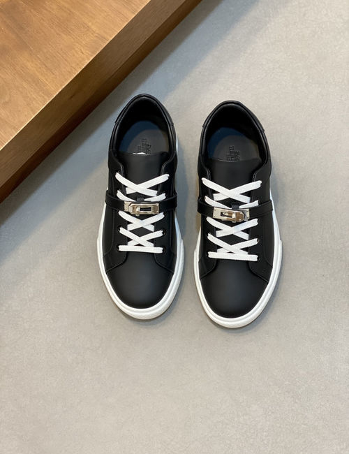 Hermes Stitched Casual Sneakers With Breathable Lining