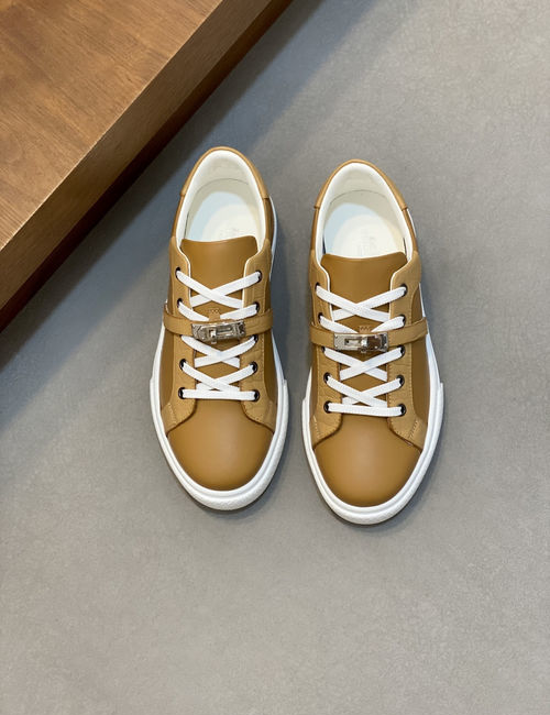 Hermes Stitched Casual Sneakers With Breathable Lining