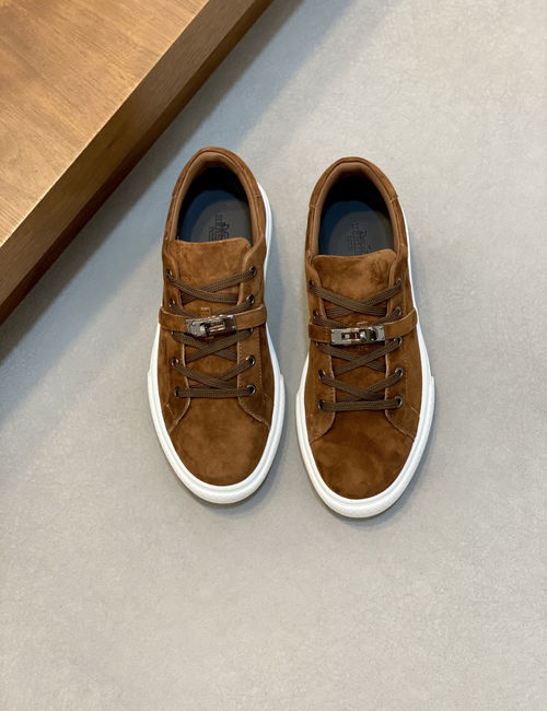 Hermes Stitched Casual Sneakers With Breathable Lining