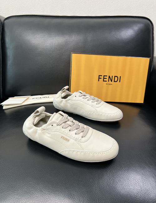 Fendi Genuine Leather Sneakers With Original Sole