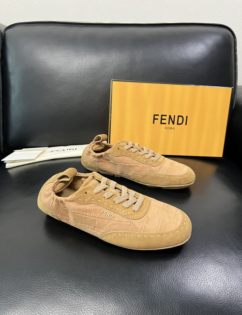 Fendi Genuine Leather Sneakers With Original Sole