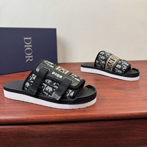 Christian Dior CD Aqua Sandals Embroidery Black