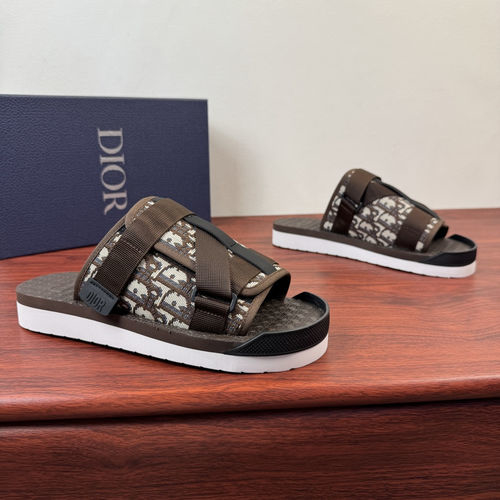 Christian Dior CD Aqua Sandals Webbing Coffee