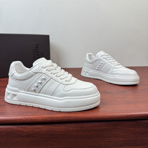 Valentino One Stud XL Leather Sneakers White