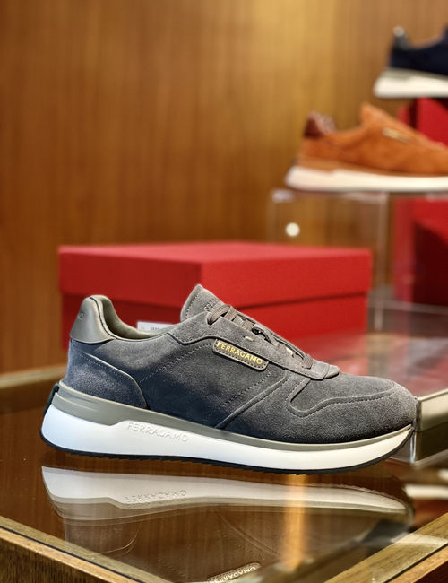Ferragamo Running Style Leather Casual Shoes