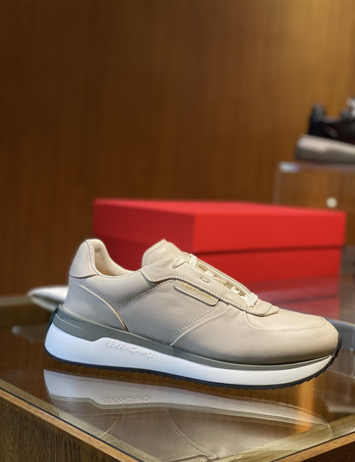Ferragamo Running Style Leather Casual Shoes