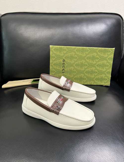 Gucci Premium Leather Loafers Comfortable Original Sole
