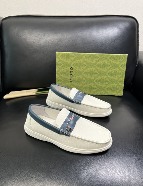 Gucci Premium Leather Loafers Comfortable Original Sole