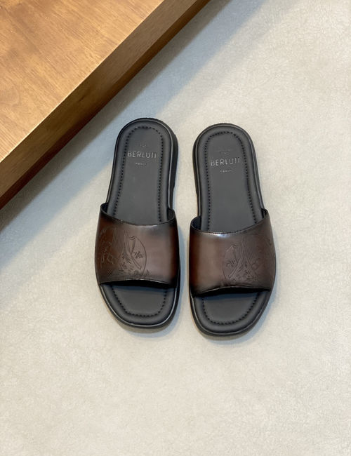 Berluti Hand-painted Slippers Full Grain Leather Lining