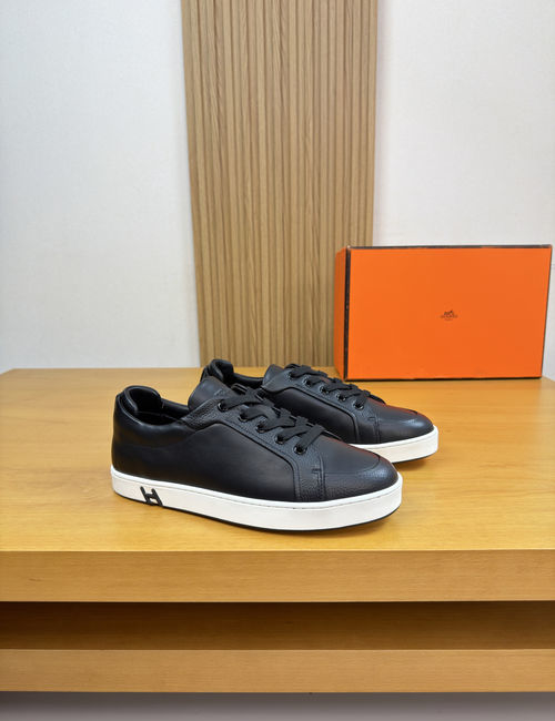 Hermes Nappa Leather Casual Skate Shoes