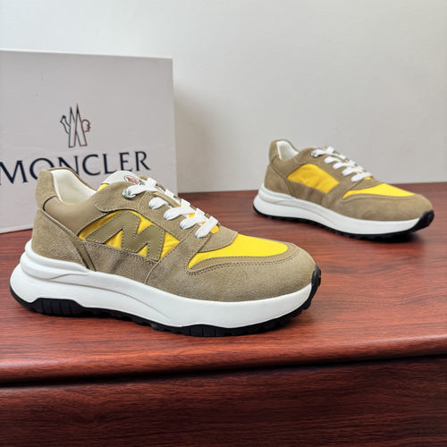 Moncler Spliced Leather Casual Sneakers
