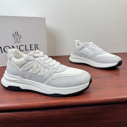 Moncler Spliced Leather Casual Sneakers