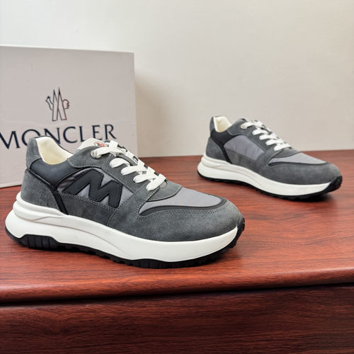 Moncler Spliced Leather Casual Sneakers