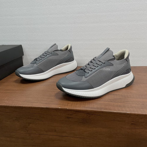 Hugo Boss Knitted Upper Sport Shoes With Embroidered Logo