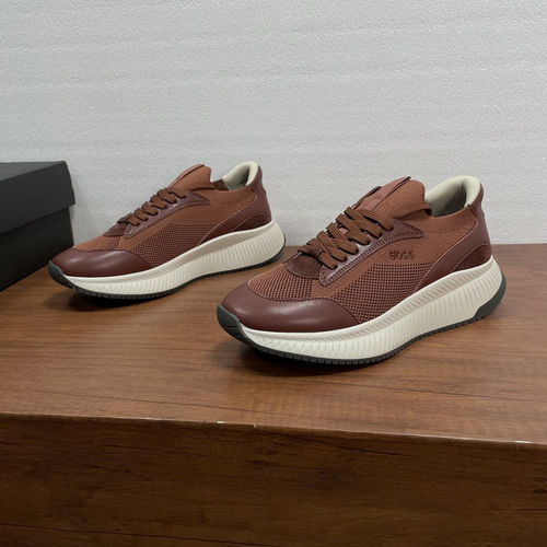 Hugo Boss Knitted Upper Sport Shoes With Embroidered Logo