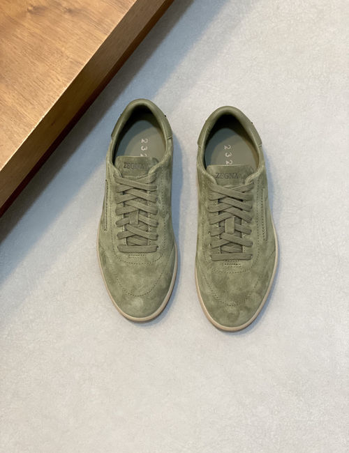 Zegna 232 Suede Sneakers With Rubber Sole