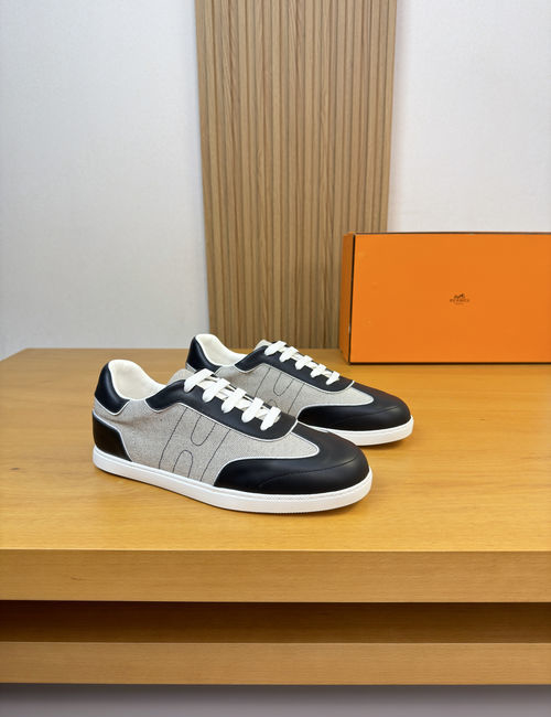 Hermes Premium Napa Leather Casual Sneakers