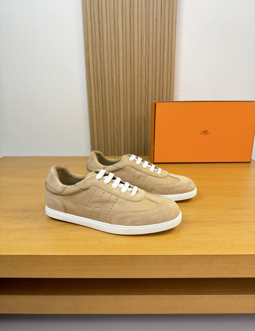 Hermes Premium Sheepskin Casual Sneakers