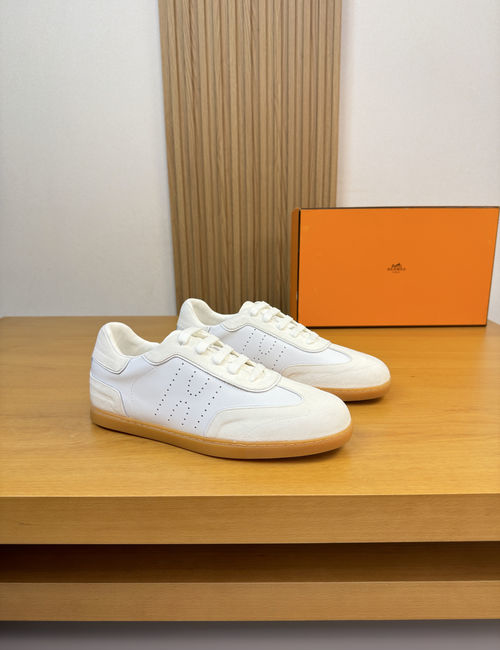 Hermes Premium Sheepskin Casual Sneakers