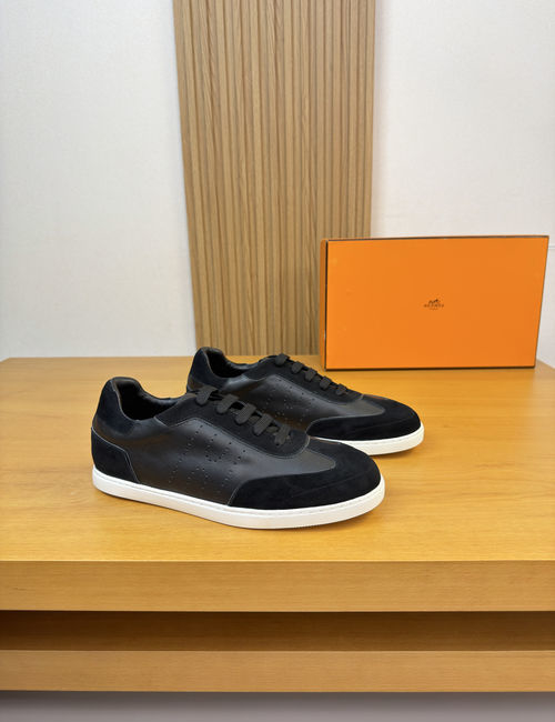 Hermes Premium Sheepskin Casual Sneakers