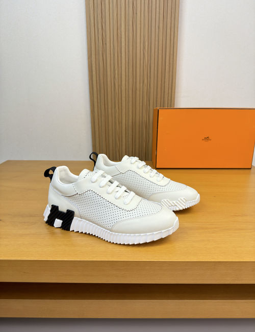 Hermes Premium Nappa Leather Casual Sneakers