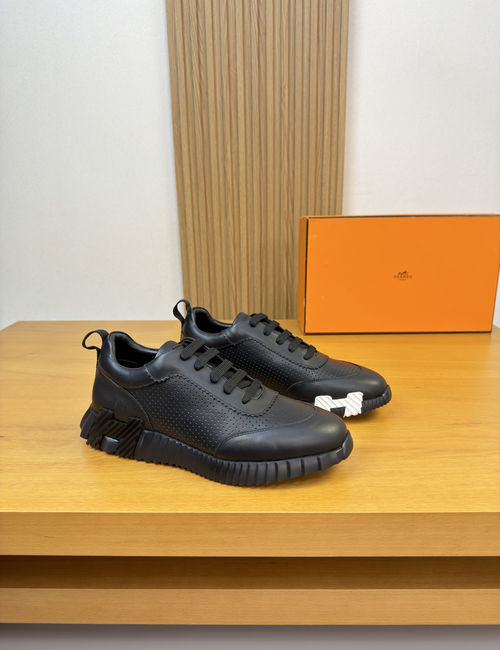 Hermes Premium Nappa Leather Casual Sneakers