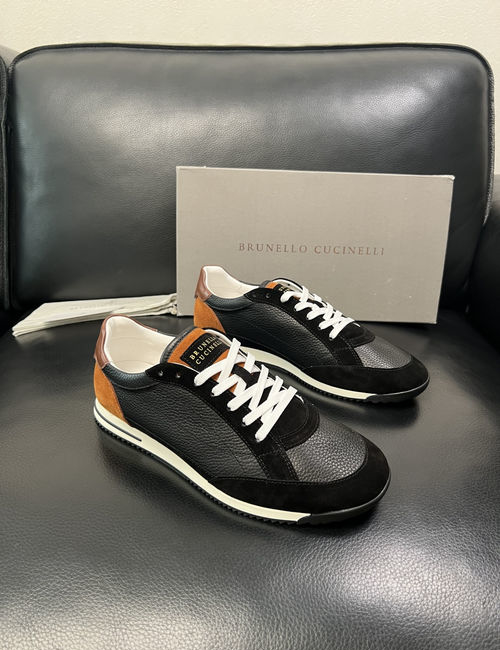 Brunello Cucinelli BC Cow Leather Casual Sneakers With Original Sole