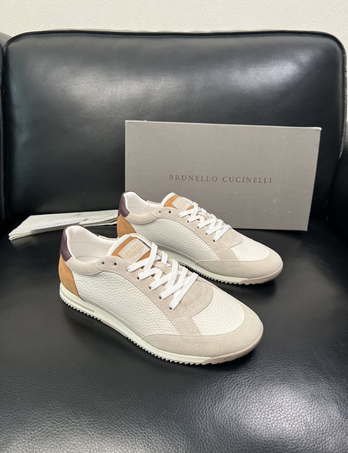 Brunello Cucinelli BC Cow Leather Casual Sneakers With Original Sole