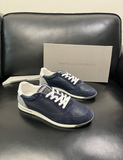 Brunello Cucinelli BC Cow Leather Casual Sneakers With Original Sole