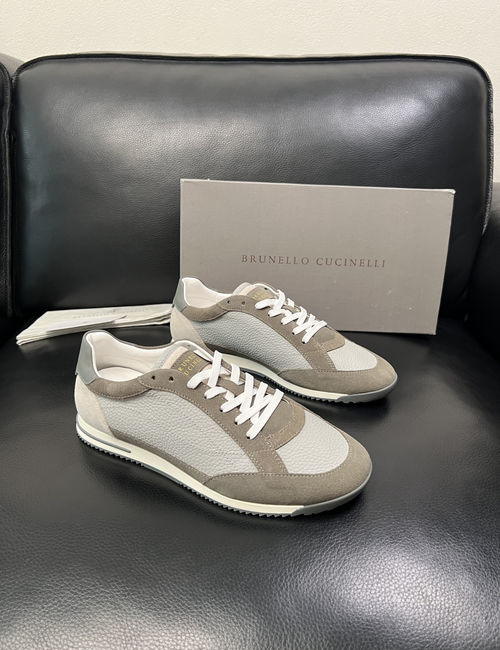 Brunello Cucinelli BC Cow Leather Casual Sneakers With Original Sole