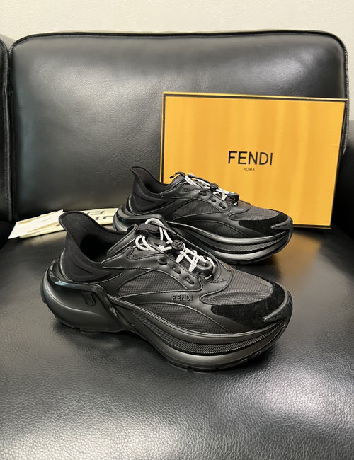 Fendi Premium Leather Upper Casual Sneakers