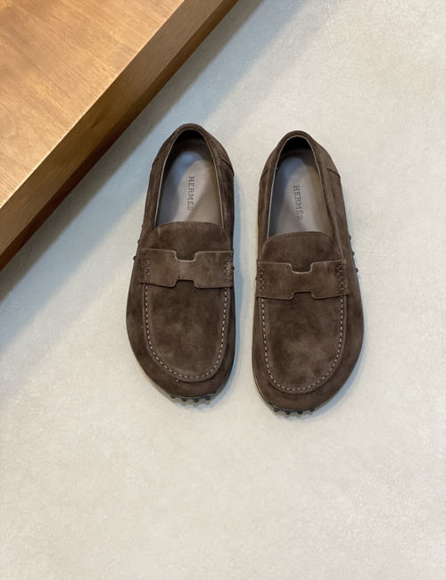 Hermes H Logo Casual Loafer Shoes