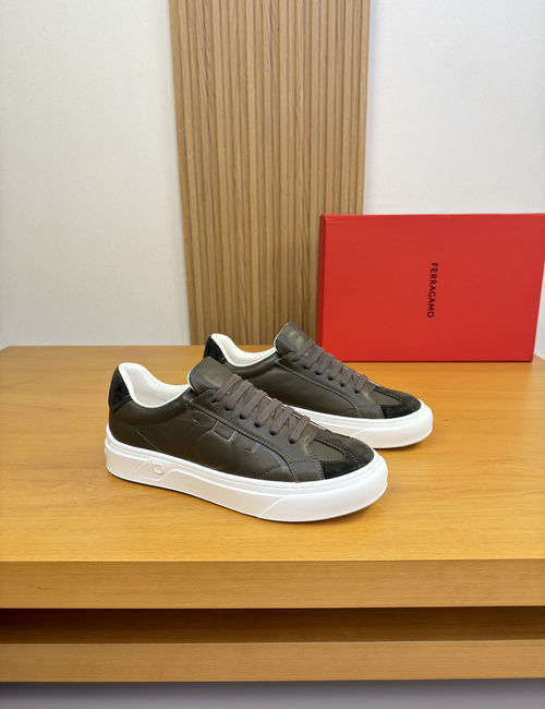 Ferragamo Premium Casual Leather Sneakers