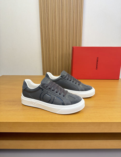 Ferragamo Premium Casual Leather Sneakers