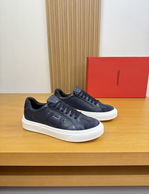 Ferragamo Premium Casual Leather Sneakers
