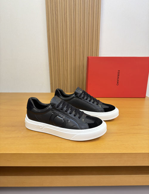 Ferragamo Premium Casual Leather Sneakers