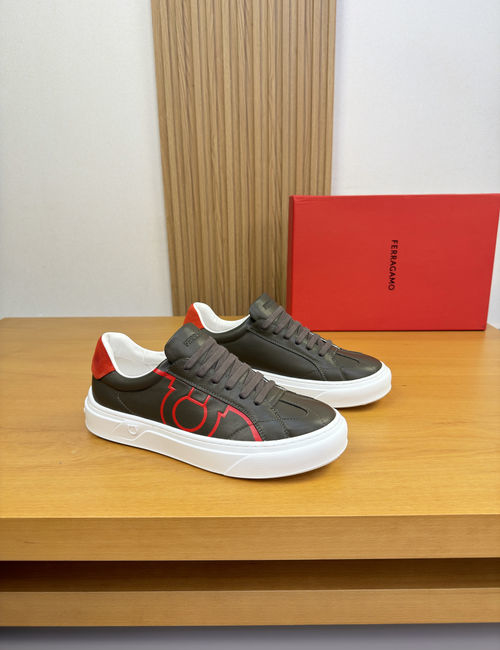 Ferragamo Premium Casual Leather Sneakers
