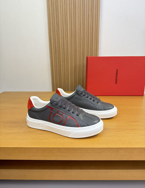 Ferragamo Premium Casual Leather Sneakers