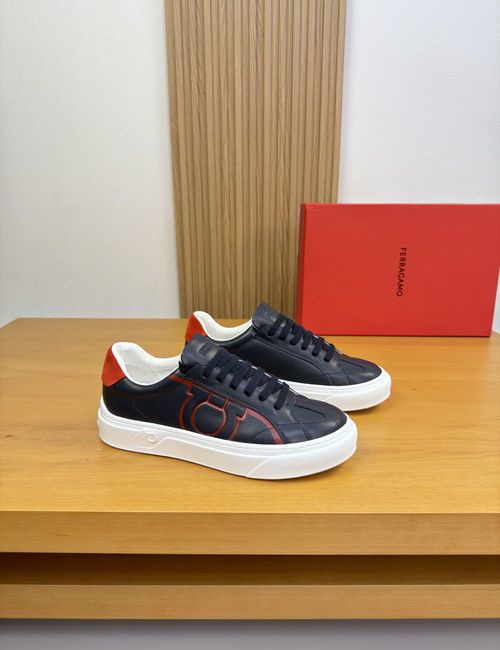 Ferragamo Premium Casual Leather Sneakers
