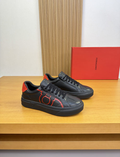 Ferragamo Premium Casual Leather Sneakers