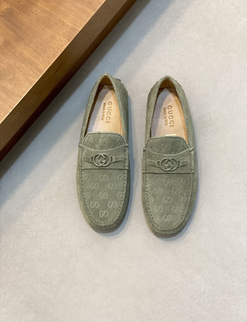 Gucci Horsebit Suede Leather Loafers Slip On Casual Shoes