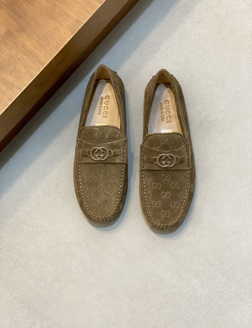 Gucci Horsebit Suede Leather Loafers Slip On Casual Shoes